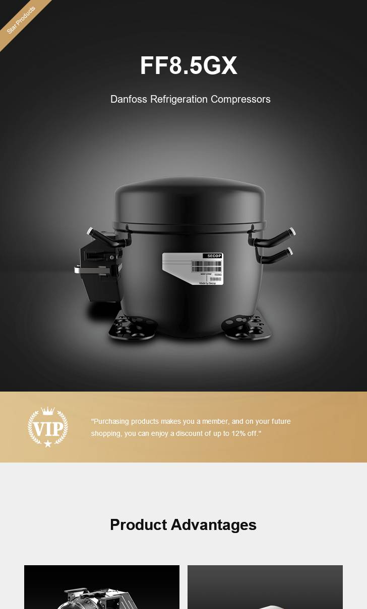 Danfoss Compressor FF8.5GX, technical parameters pdf, structure diagram